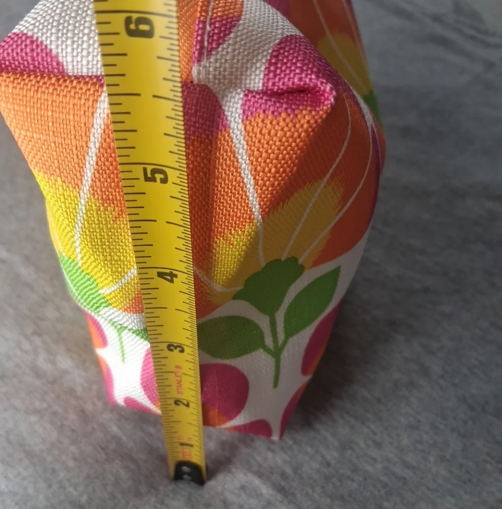 CLINIQUE Floral Print Cosmetic Makeup Bag Zipper Pouch 9.5